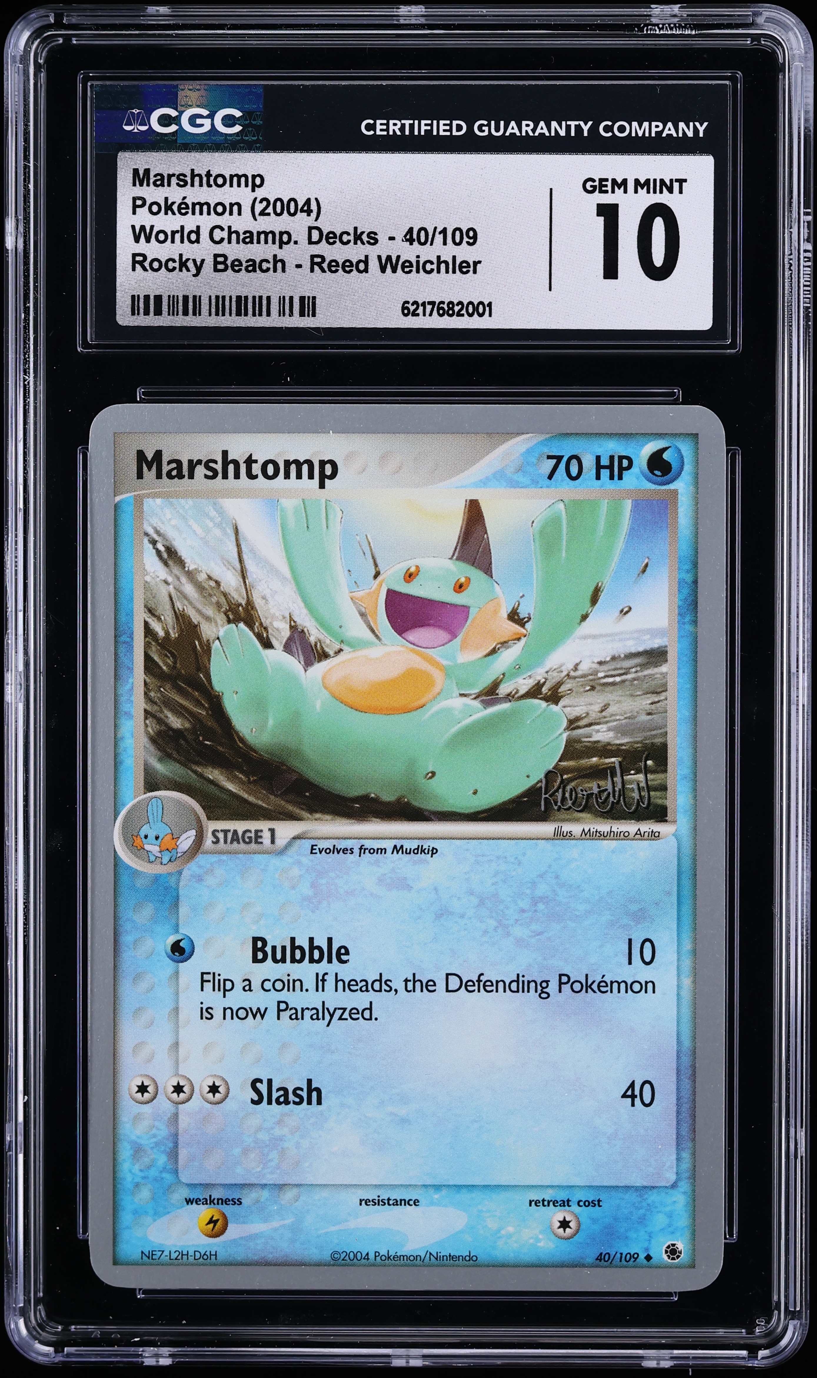 2004 Pokemon World Championships Rocky Beach Reed Weichler Marshtomp #40 CGC 10 GEM MINT