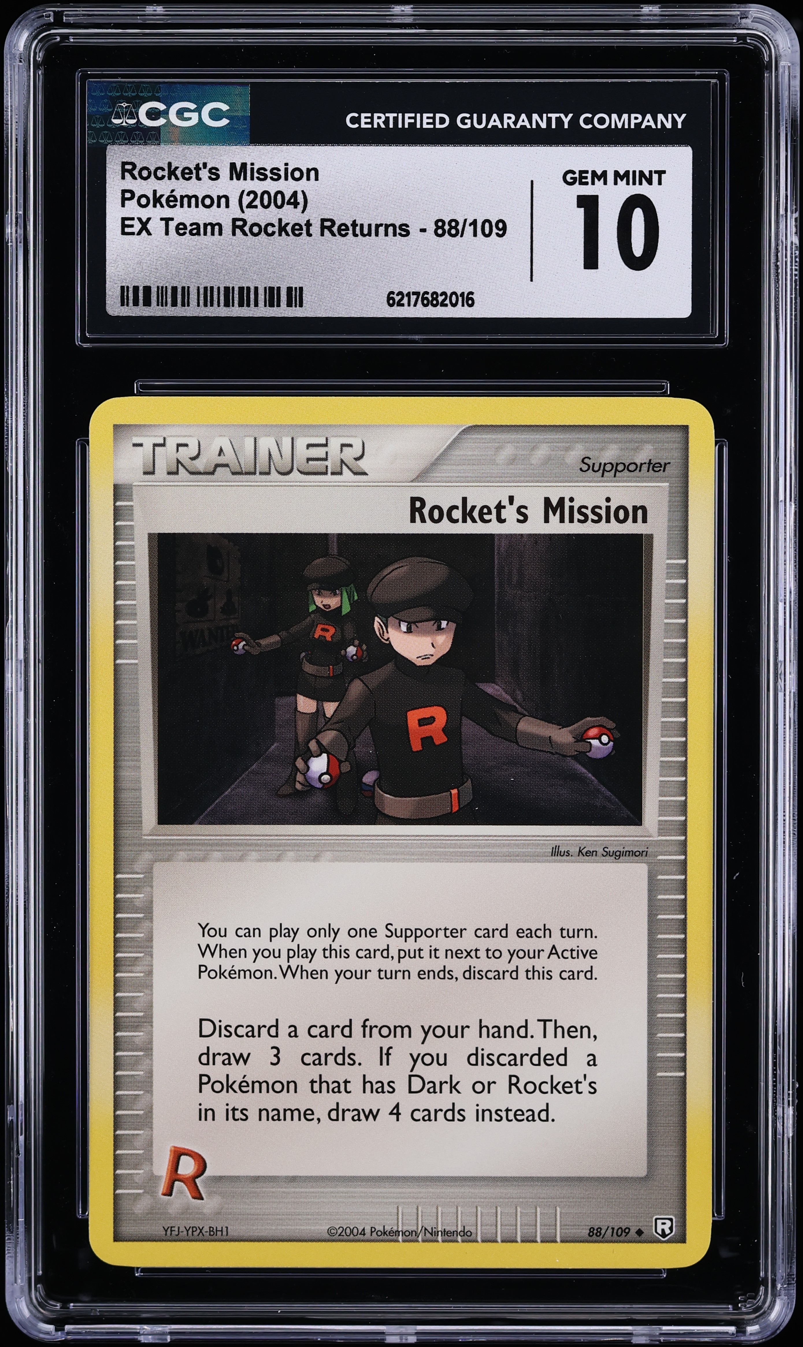 2004 Pokemon EX Team Rocket Returns Rocket's Mission #88 CGC 10 GEM MINT