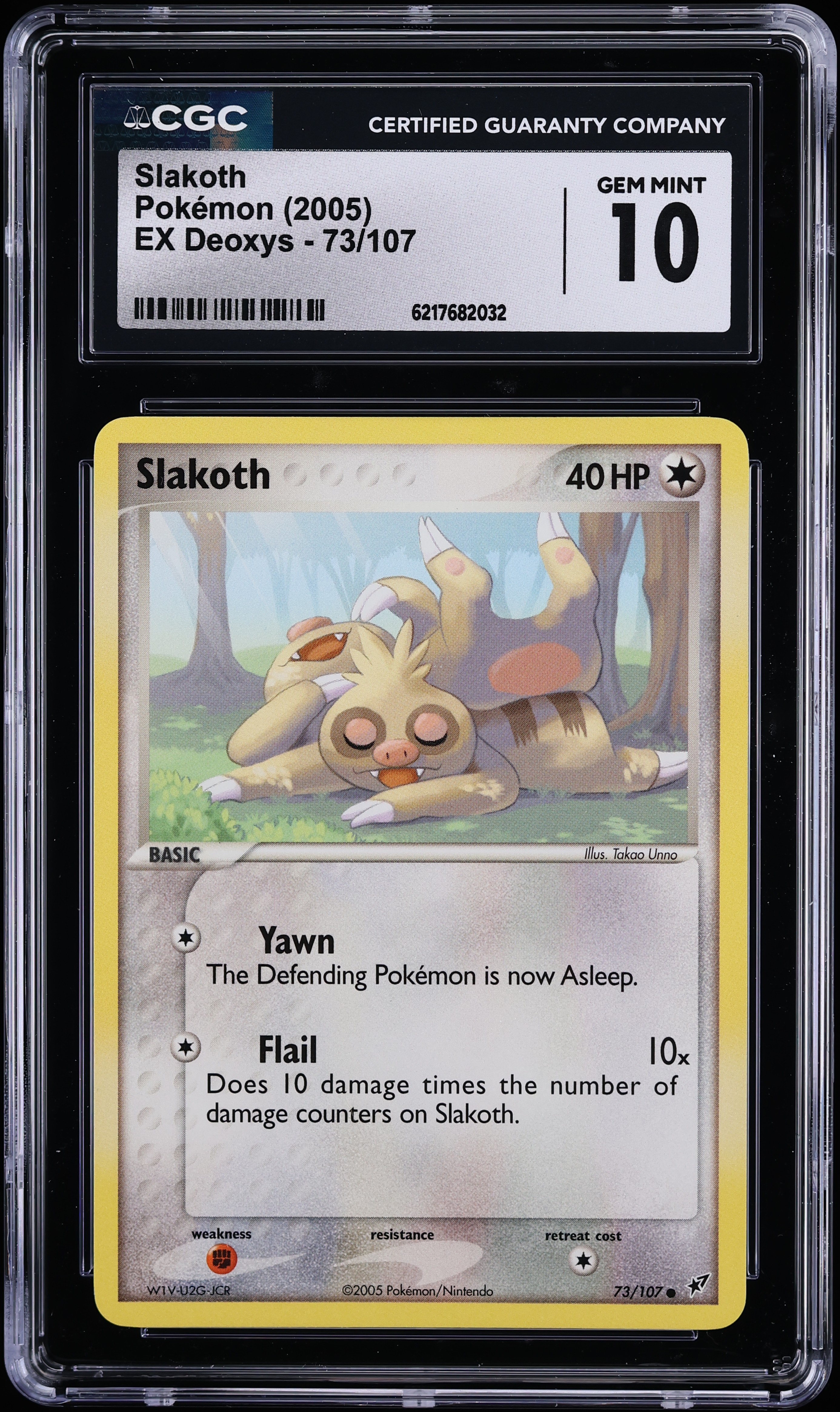 2005 Pokemon EX Deoxys Slakoth #73 CGC 10 GEM MINT