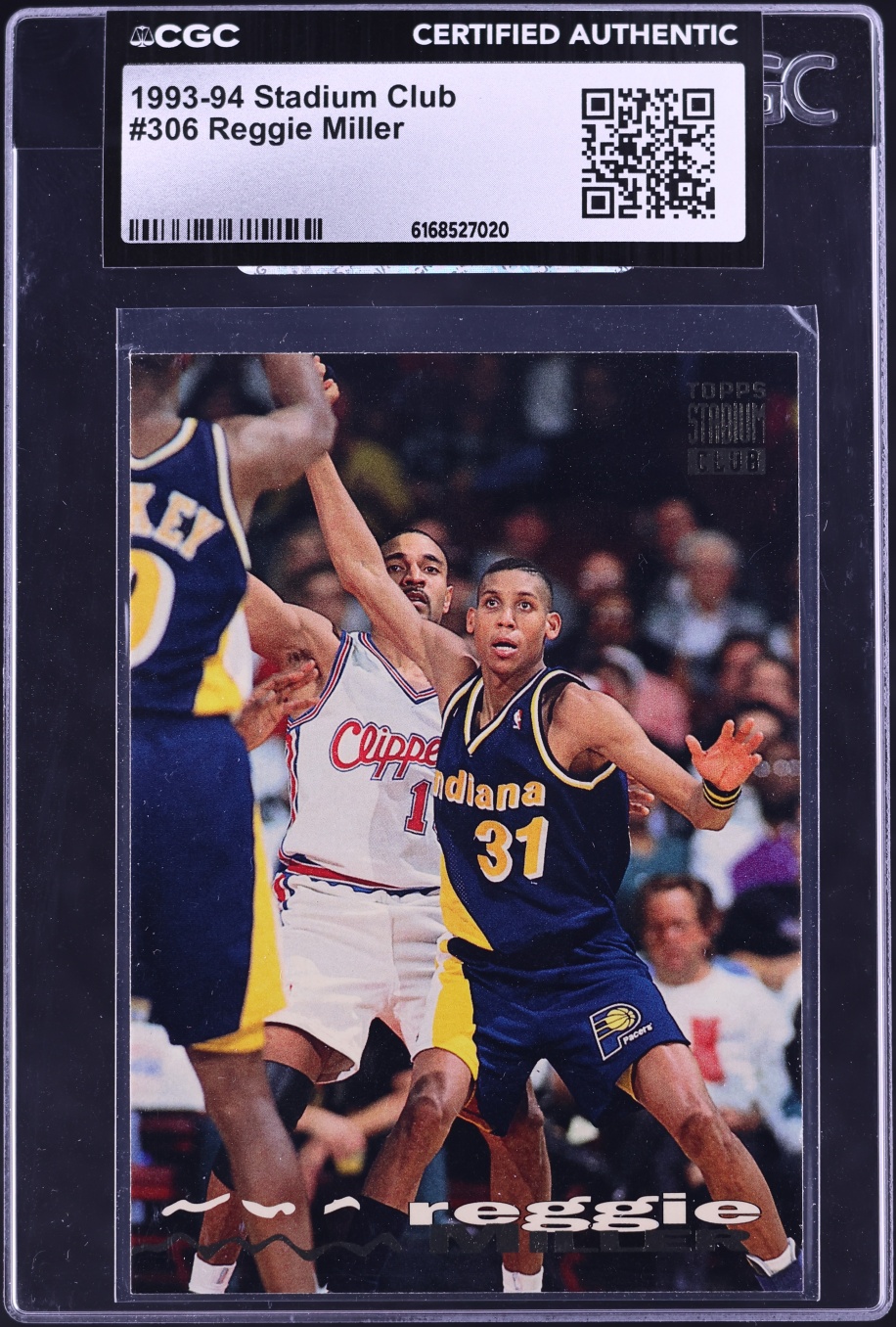 1993 Stadium Club Reggie Miller #306 CGC AUTH