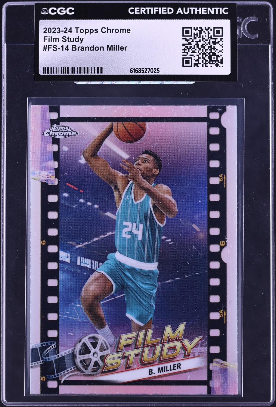 2023 Topps Chrome Film Study Brandon Miller ROOKIE #FS-14 CGC AUTH