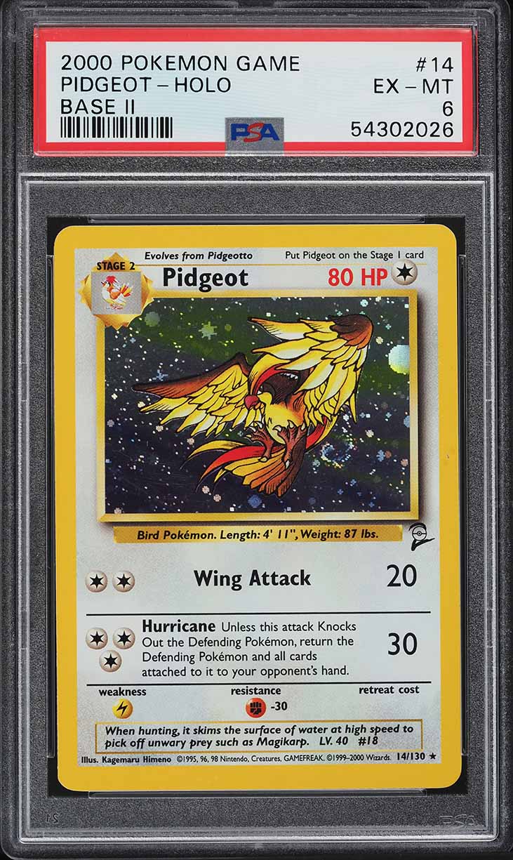 2000 Pokemon Base Set 2 Holo Pidgeot #14 PSA 6 EXMT on Fanatics Collect