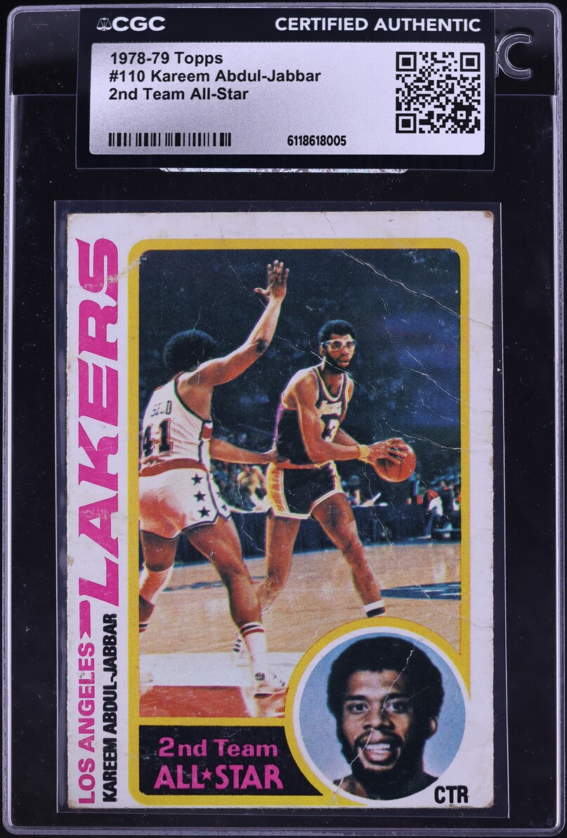1978 Topps Basketball Kareem Abdul-Jabbar ALL-STAR #110 CGC AUTH