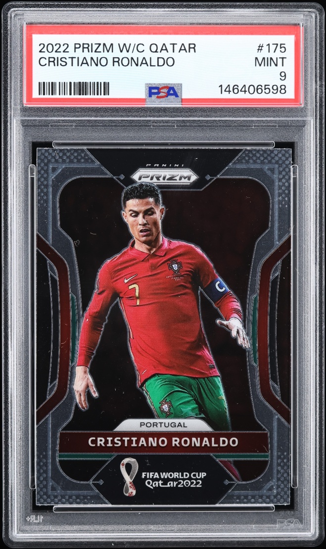 2022 Panini Prizm World Cup Qatar Cristiano Ronaldo #175 PSA 9 MINT