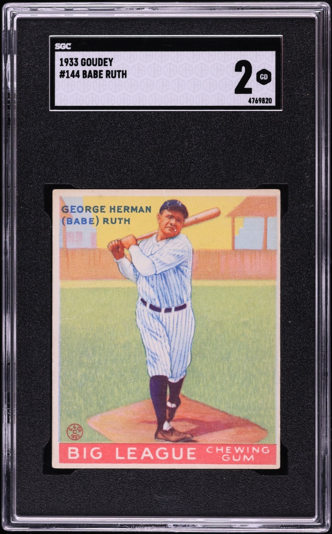 1933 Goudey Babe Ruth #144 SGC 2 GD