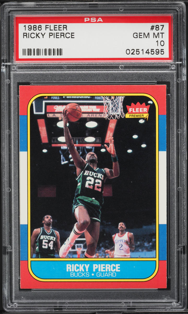 1986 Fleer Basketball Ricky Pierce #87 PSA 10 GEM MINT