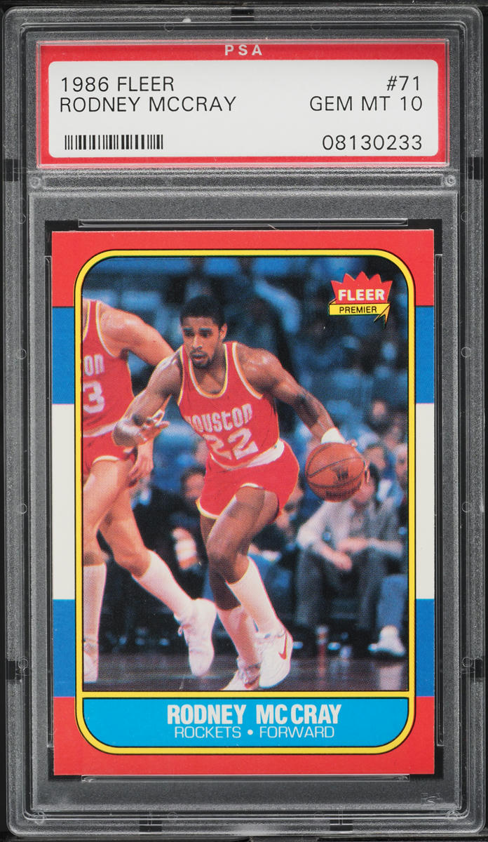 1986 Fleer Basketball Rodney McCray ROOKIE #71 PSA 10 GEM MINT
