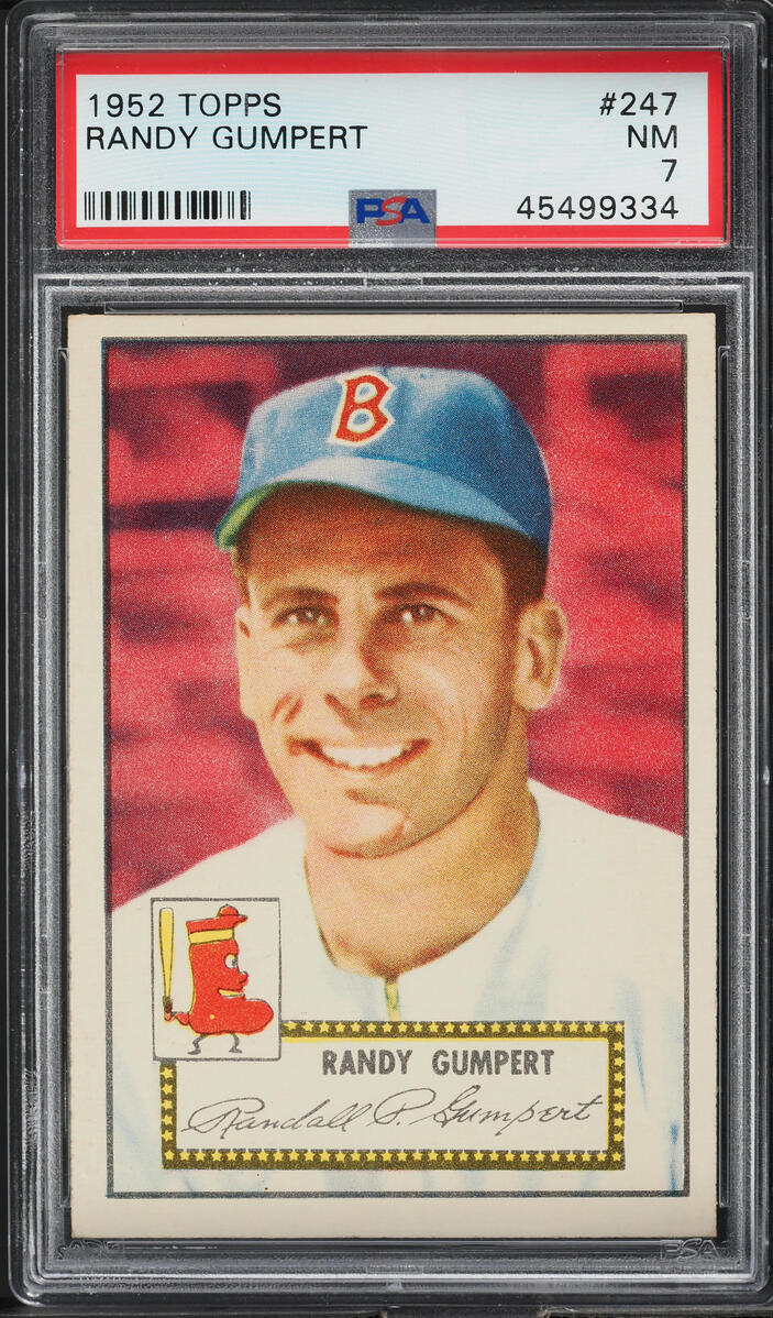 1952 Topps Randy Gumpert #247 PSA 7 NRMT