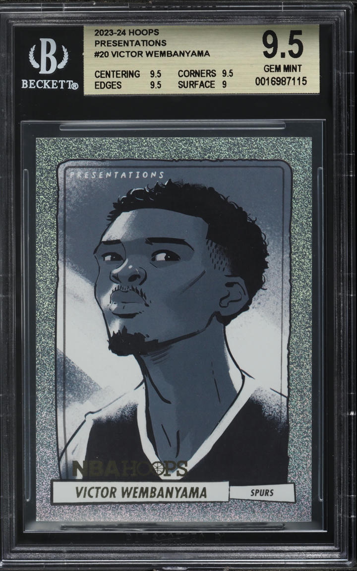 2023 Hoops Presentations Victor Wembanyama ROOKIE #20 BGS 9.5 GEM MINT