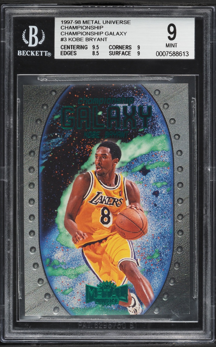 1997 Metal Universe Championship Galaxy Kobe Bryant #3 BGS 9 MINT
