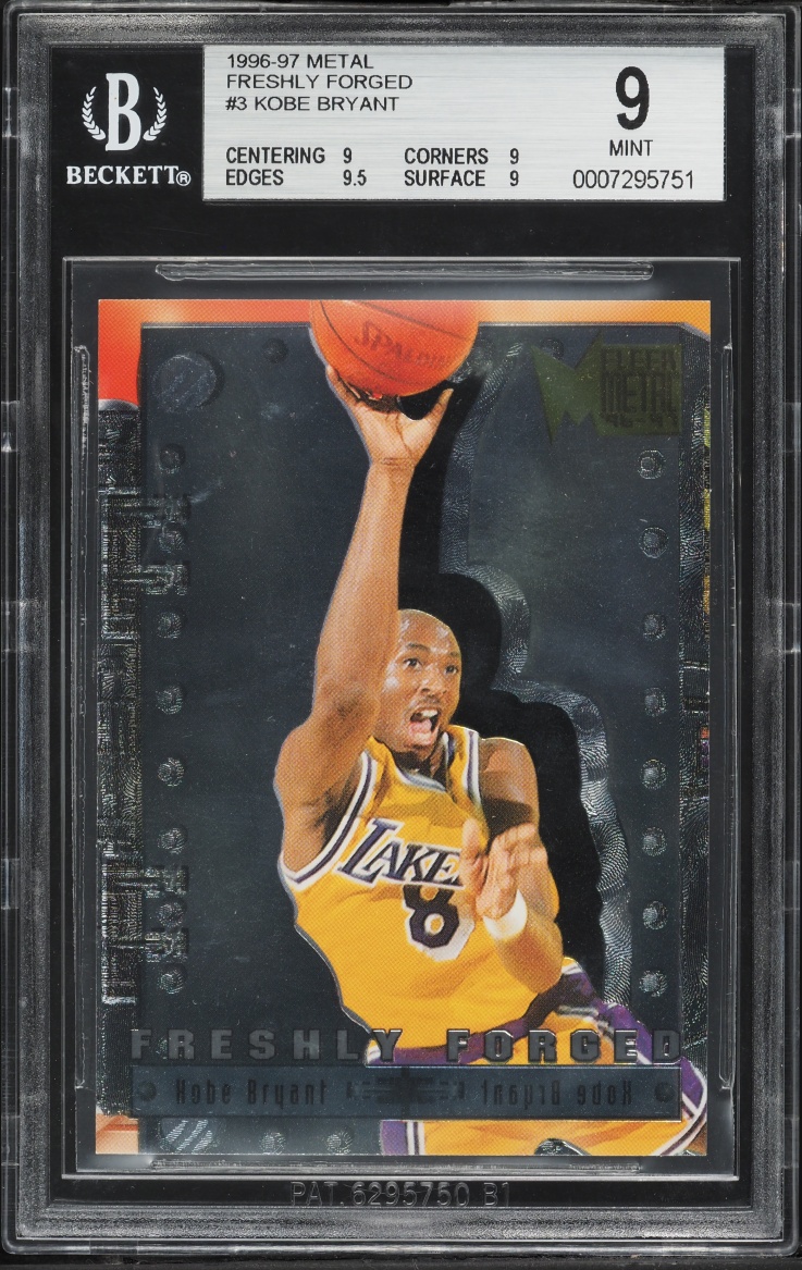 1996 Metal Freshly Forged Kobe Bryant ROOKIE #3 BGS 9 MINT