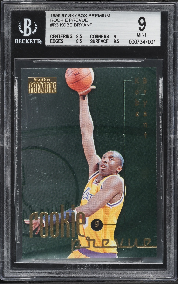 1996 SkyBox Premium Prevue Kobe Bryant ROOKIE #R-3 BGS 9 MINT