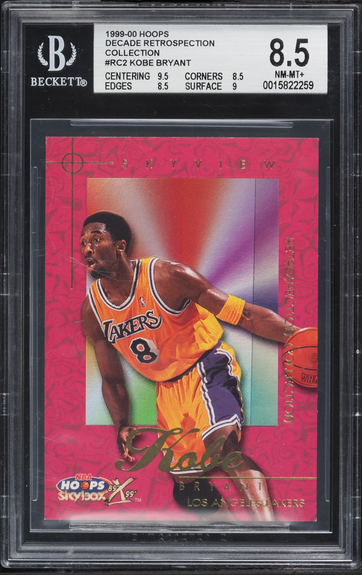1999 Hoops Decade Retrospection Collection Kobe Bryant #RC2 BGS 8.5 NM-MT+