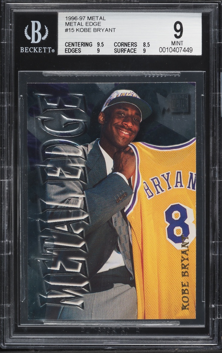 1996 Metal Edge Kobe Bryant ROOKIE #15 BGS 9 MINT