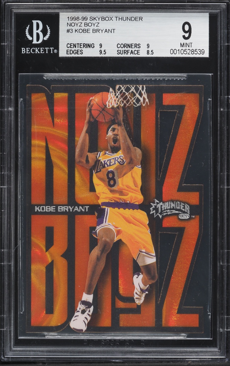 1998 Skybox Thunder Noyz Boyz Die-Cut Kobe Bryant #3 BGS 9 MINT