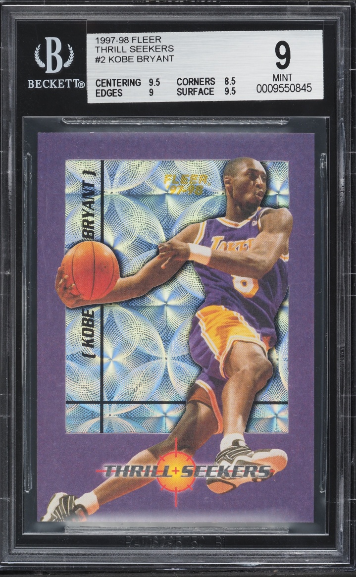 1997 Fleer Thrill Seekers Kobe Bryant #2 BGS 9 MINT