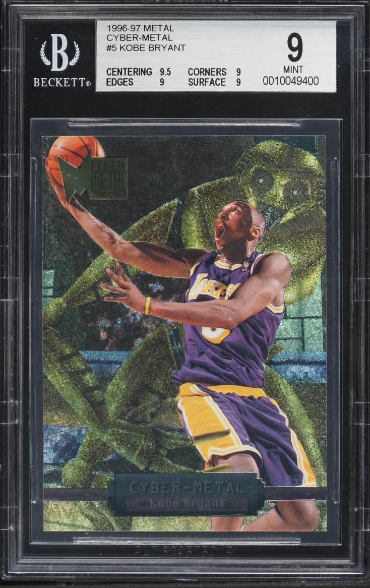 1996 Metal Cyber-Metal Wrong Back Error Kobe Bryant ROOKIE #5 BGS 9 MINT