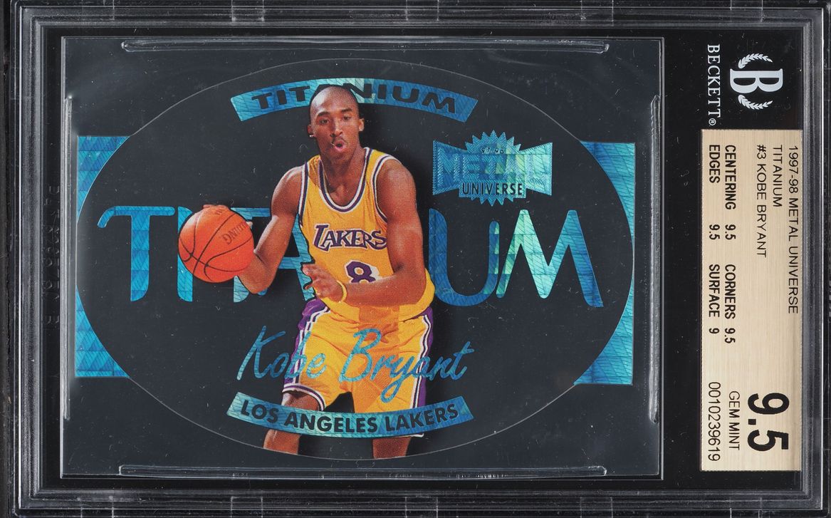 1997 Metal Universe Titanium Kobe Bryant #3 BGS 9.5 GEM MINT