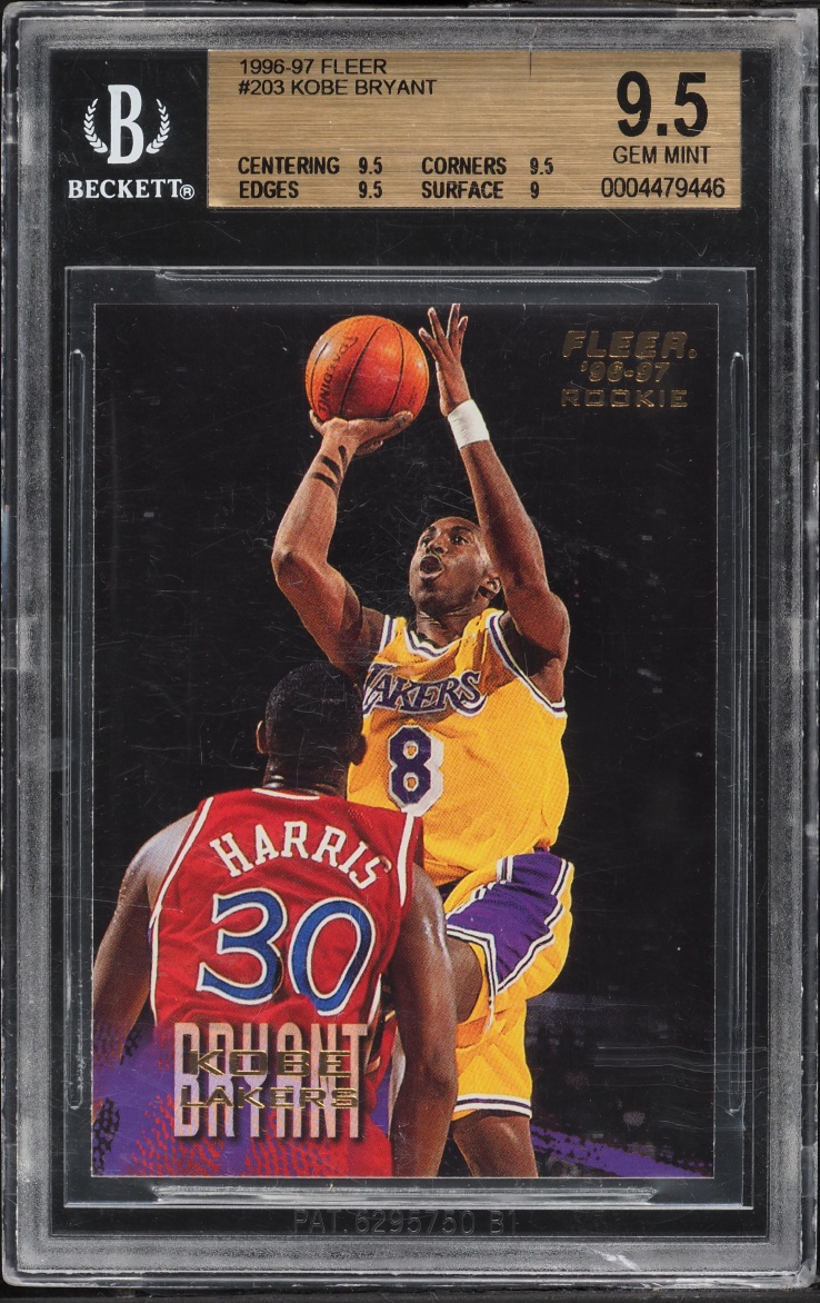 1996 Fleer Basketball Kobe Bryant ROOKIE #203 BGS 9.5 GEM MINT