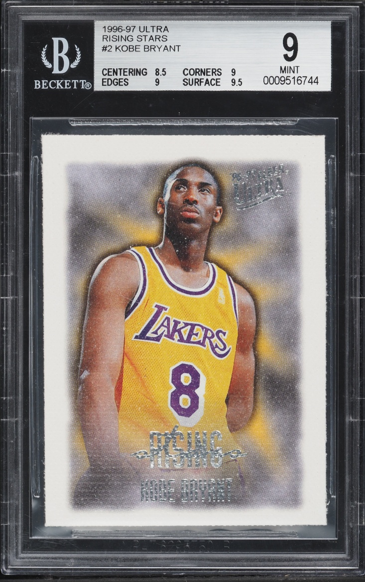 1996 Ultra Rising Stars Kobe Bryant ROOKIE #2 BGS 9 MINT
