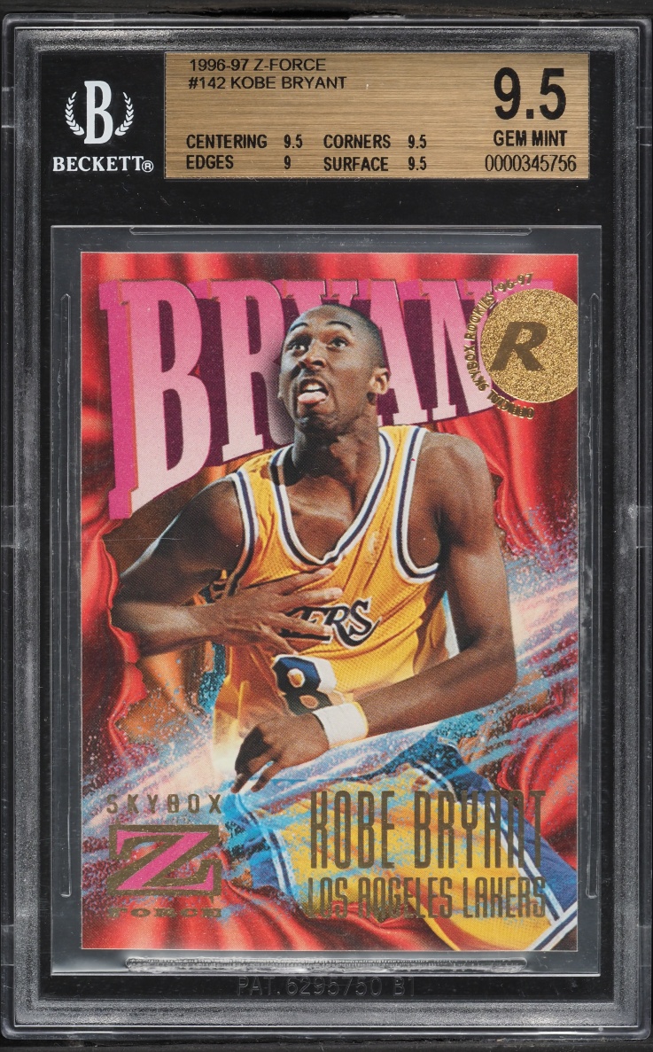 1996 SkyBox Z-Force Kobe Bryant #142 BGS 9.5 GEM MINT