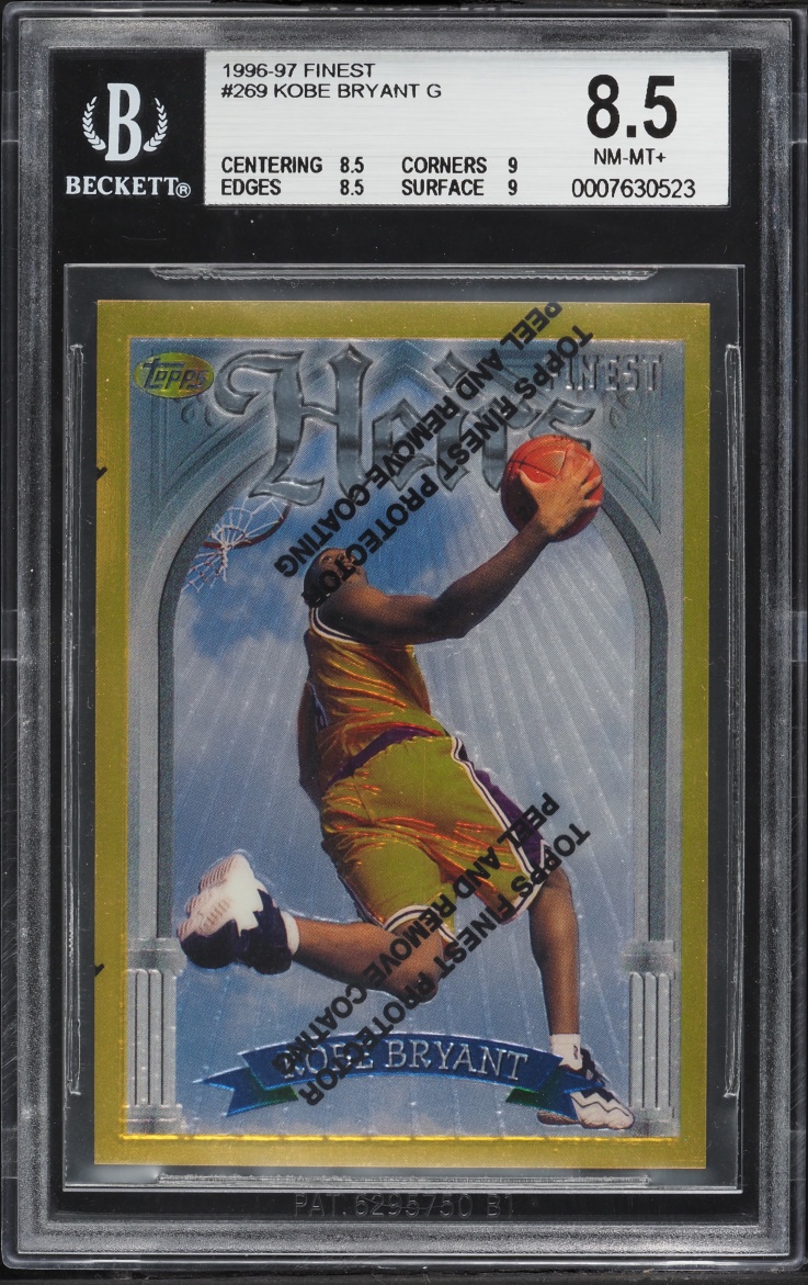 1996 Finest Gold w/ Coating Kobe Bryant ROOKIE #269 BGS 8.5 NM-MT+