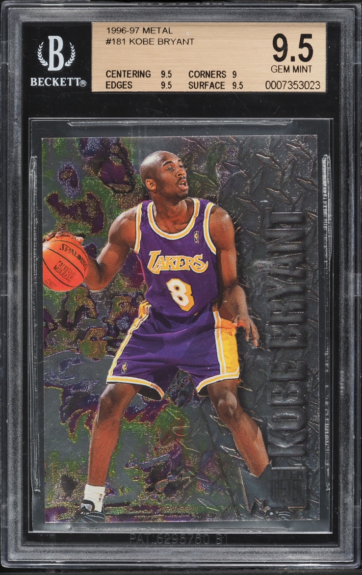 1996 Metal Basketball Kobe Bryant ROOKIE #181 BGS 9.5 GEM MINT