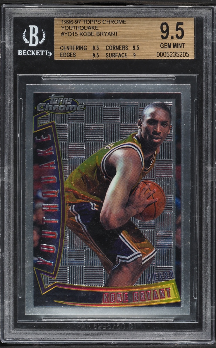 1996 Topps Chrome Youthquake Kobe Bryant ROOKIE #YQ15 BGS 9.5 GEM MINT