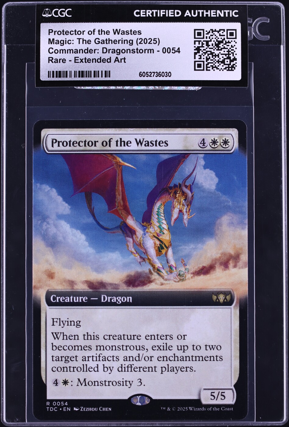 2025 MTG Commander: Dragonstorm Extended Art Protector Of The Wastes CGC AUTH