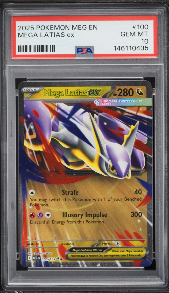 2025 Pokemon Mega Evolution Holo Mega Latias ex #100 PSA 10 GEM MINT