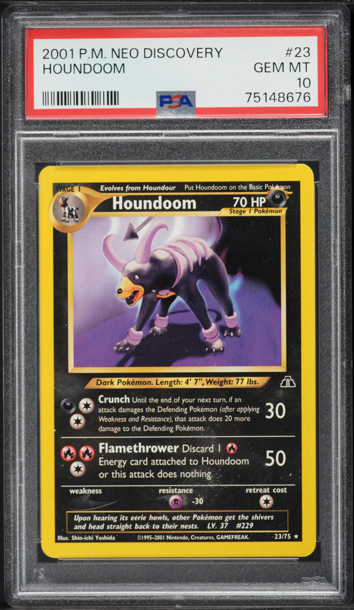 2001 Pokemon Neo Discovery Houndoom #23 PSA 10 GEM MINT