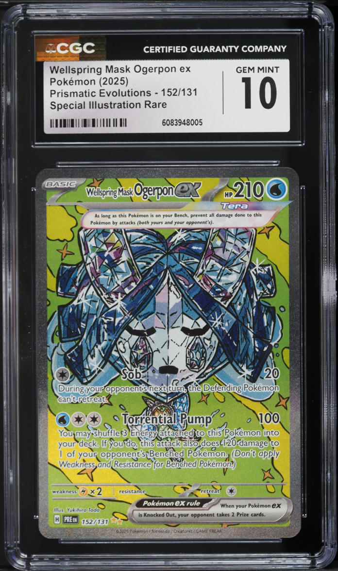 2025 Pokemon SV Prismatic Evolutions SIR Wellspring Mask Ogerpon ex #152 CGC 10 GEM MINT