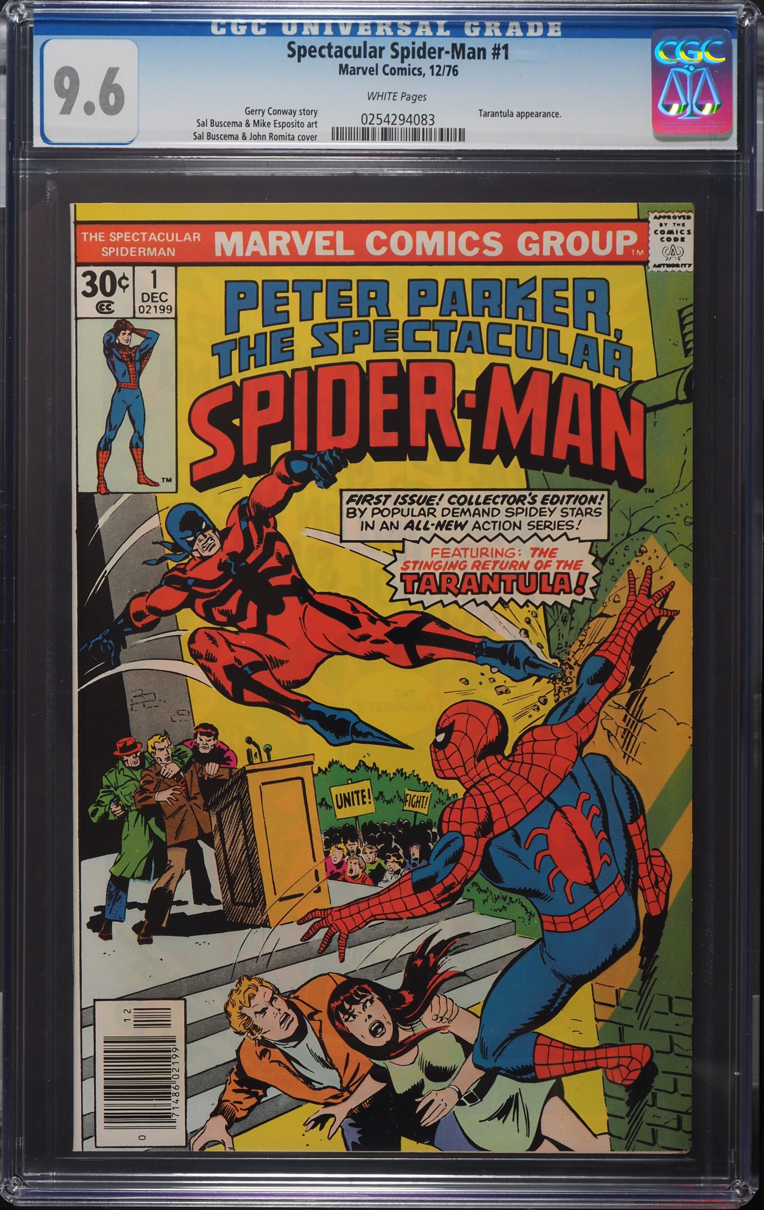 Spectacular Spider-Man #1 (Marvel, 1976) CGC 9.6 White Pages