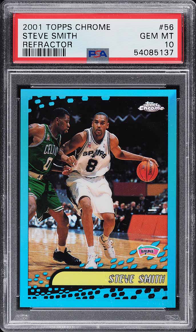 2001 Topps Chrome Refractor Steve Smith #56 PSA 10 GEM MINT