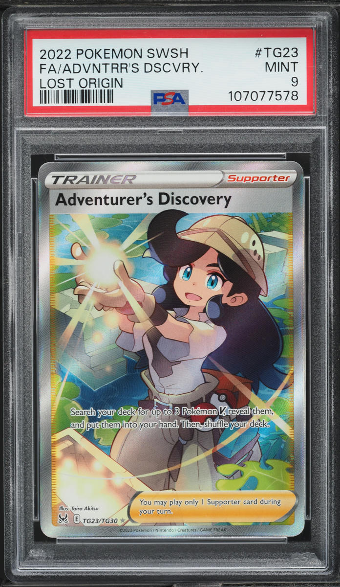2022 Pokemon SWSH Lost Origin Full Art Adventurer's Discovery #TG23 PSA 9 MINT