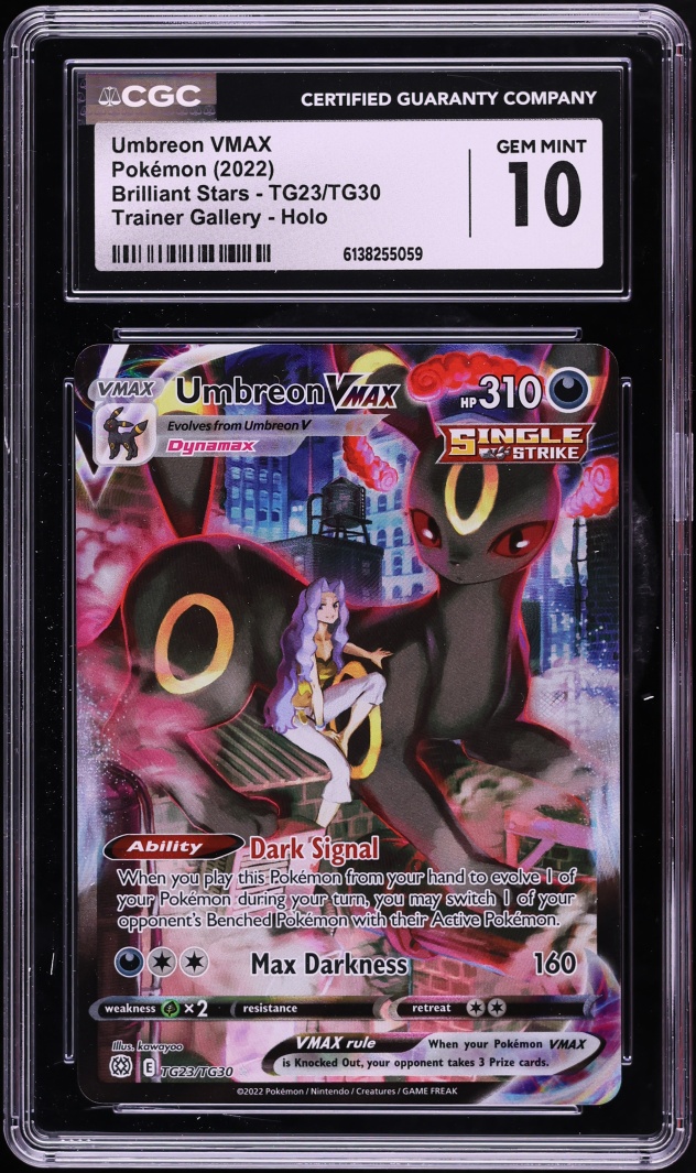 2022 Pokemon SWSH Brilliant Stars Trainer Gallery CHR Umbreon VMAX #TG23 CGC 10 GEM MINT