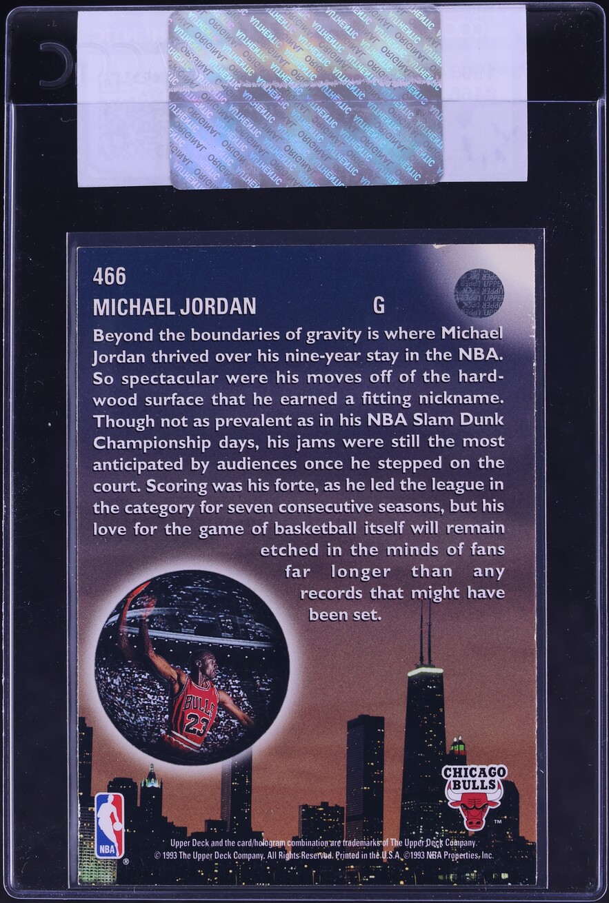 1993 Upper Deck Skylights Michael Jordan #466 CGC AUTH