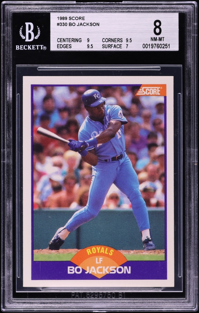 1989 Score Bo Jackson #330 BGS 8 NM-MT