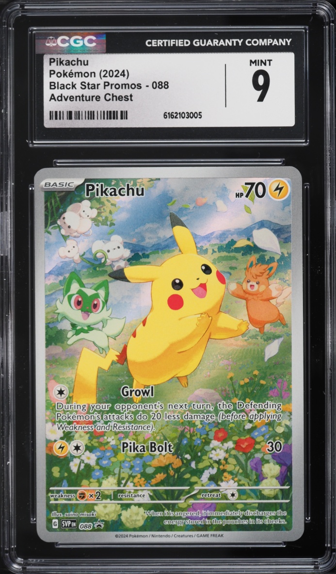2024 Pokemon Scarlet & Violet Promo Paldea Adventure Chest Full Art Pikachu #88 CGC 9 MINT