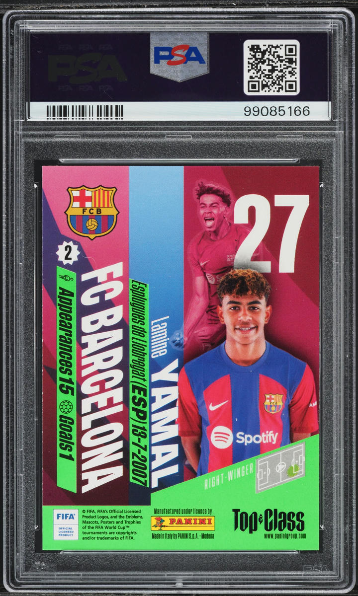 2024 Panini Top Class Lamine Yamal ROOKIE #86 PSA 8 NM-MT