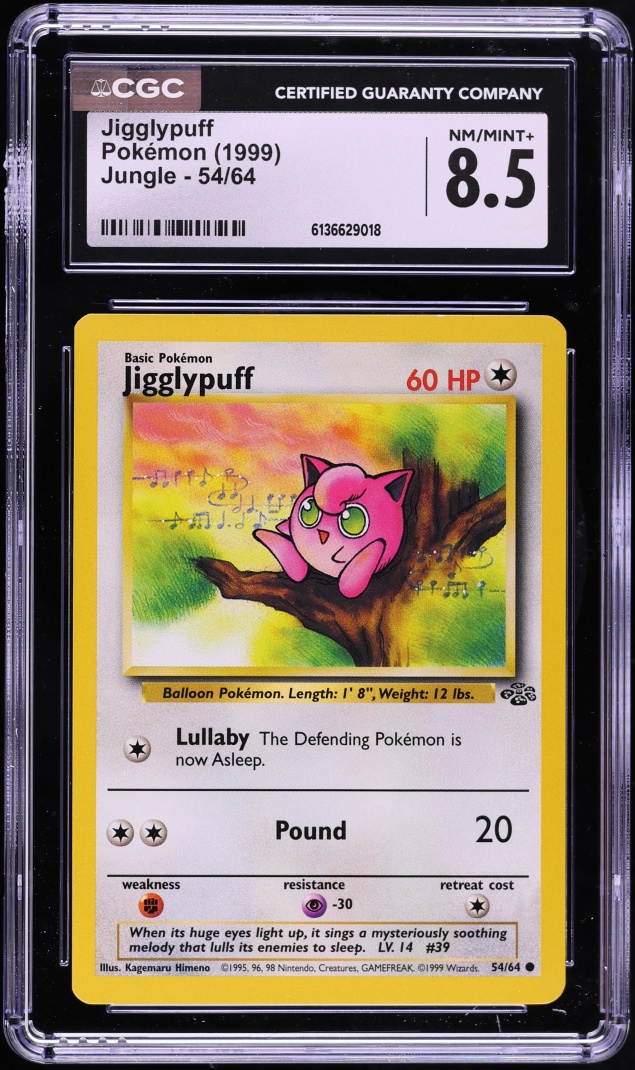 1999 Pokemon Jungle Jigglypuff #54 CGC 8.5 NM-MT+