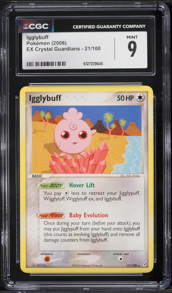 2006 Pokemon EX Crystal Guardians Igglybuff #21 CGC 9 MINT