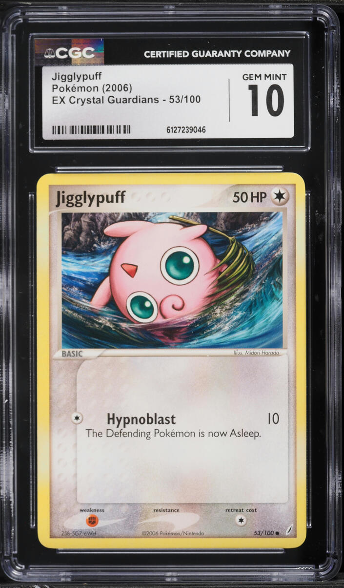 2006 Pokemon EX Crystal Guardians Jigglypuff #53 CGC 10 GEM MINT