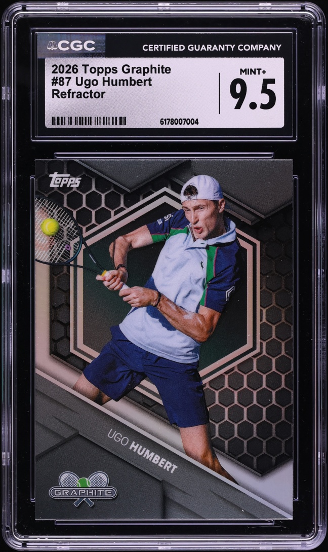 2026 Topps Graphite Refractor Ugo Humbert #87 CGC 9.5 MINT+