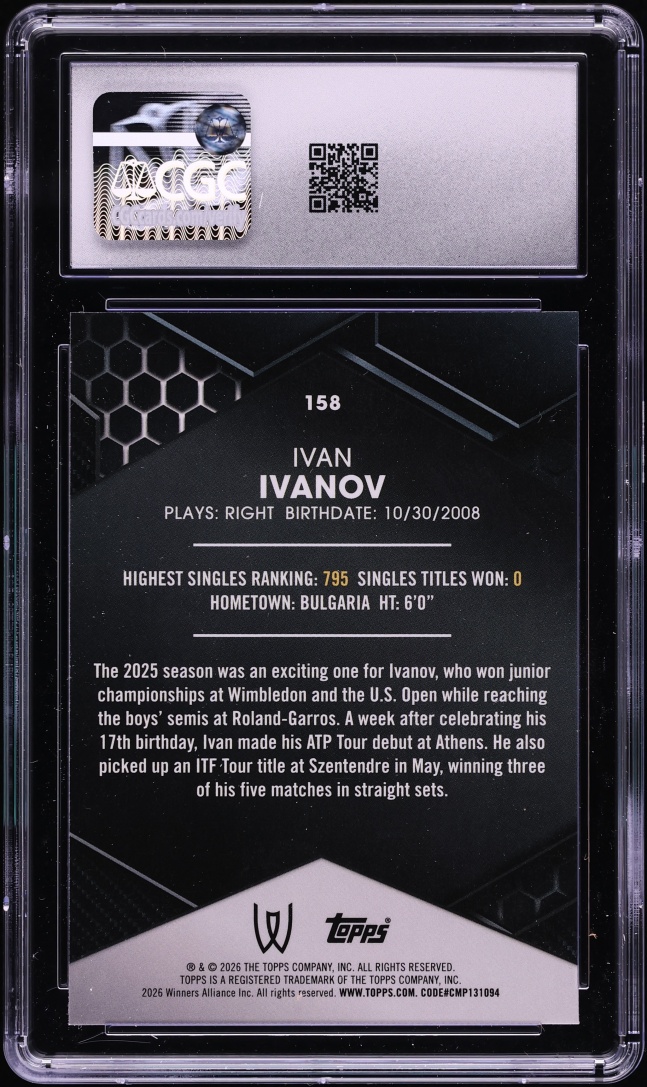 2026 Topps Graphite Ivan Ivanov #158 CGC 5 EX