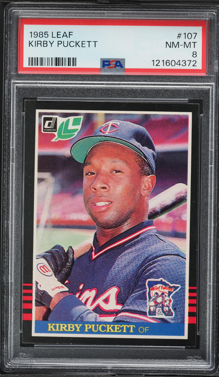 1985 Leaf Kirby Puckett ROOKIE #107 PSA 8 NM-MT