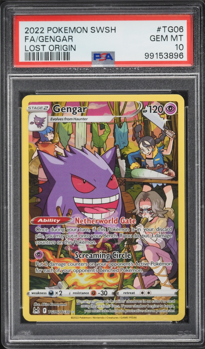 2022 Pokemon Sword & Shield Lost Origin Trainer Gallery CHR Gengar #TG06 PSA 10 GEM MINT