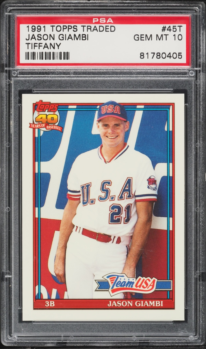 1991 Topps Traded Tiffany Jason Giambi ROOKIE #45T PSA 10 GEM MINT