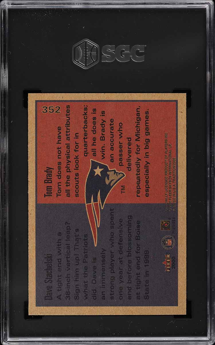 2000 Fleer Tradition Tom Brady ROOKIE #352 SGC 8.5 NM-MT+