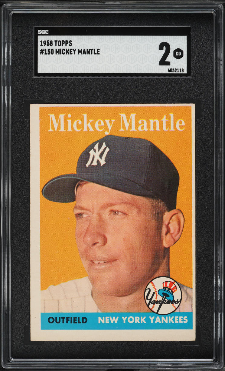 1958 Topps Mickey Mantle #150 SGC 2 GD